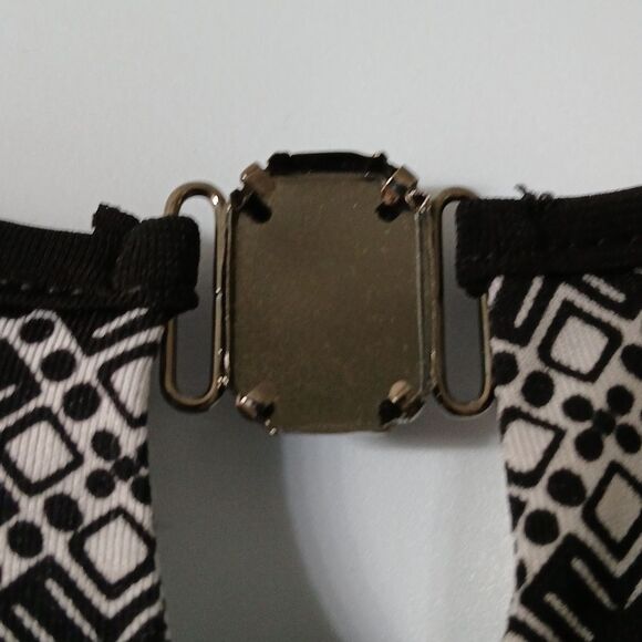 Notations black white blue print tunic Sz XL NWOT - Picture 4 of 8